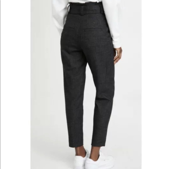 A.L.C Diego cropped belted pinstriped flannel tapered pants-NWT-2 - Picture 6 of 10